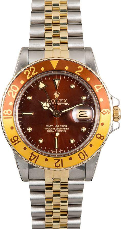 rolex gmt master two tone 16753 buyer|rolex submariner root beer.